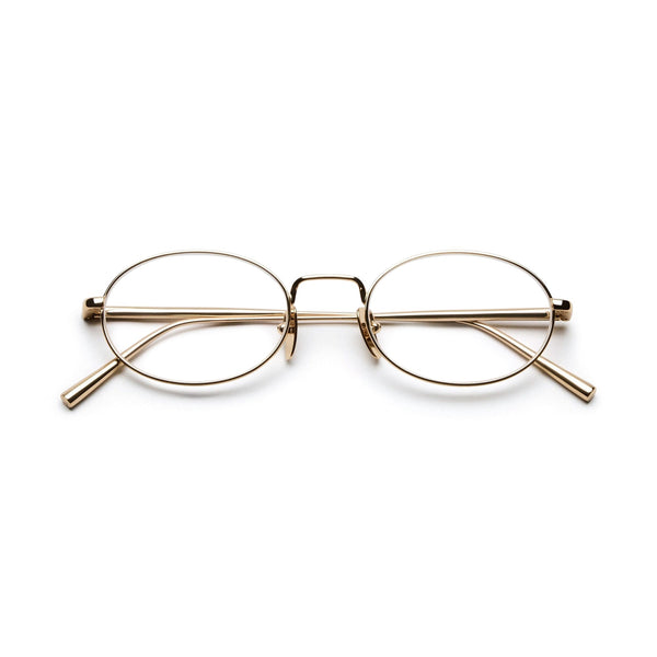 Titan Oval Optical / Gold Titanium & Clear Lens - Shade Files